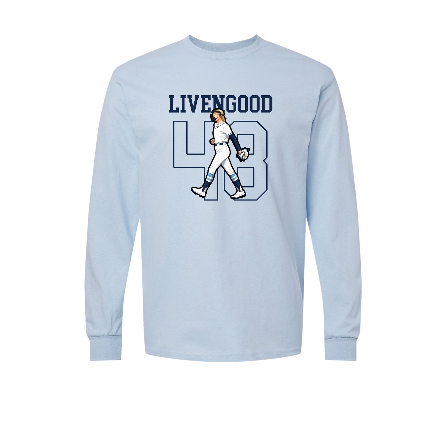 Long Sleeve Tee — Shirsey in Light Blue