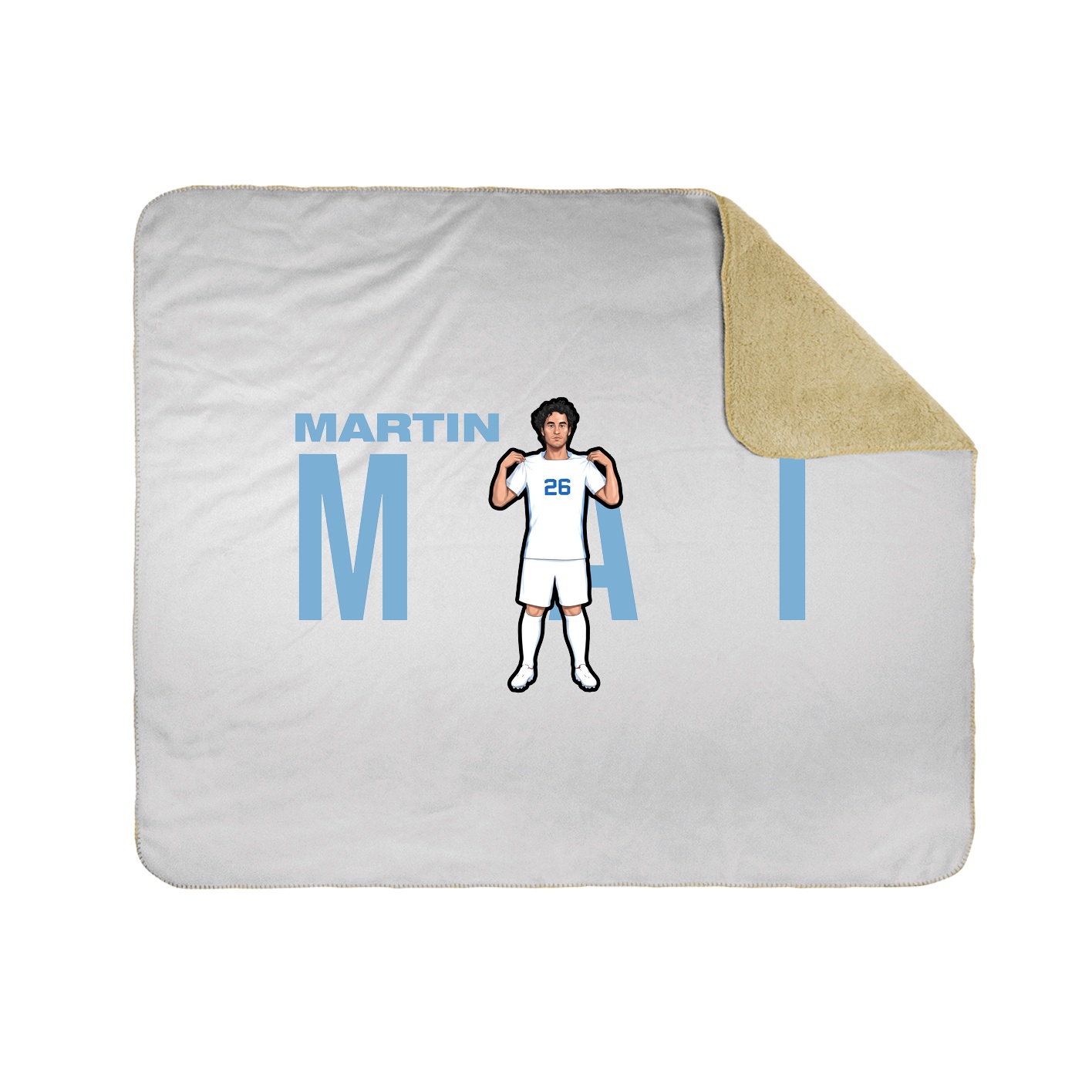 Throw Blanket — Player Name in White