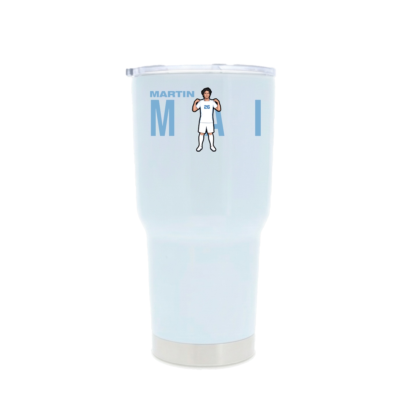 30oz Stainless Steel Tumbler — Player Name in White