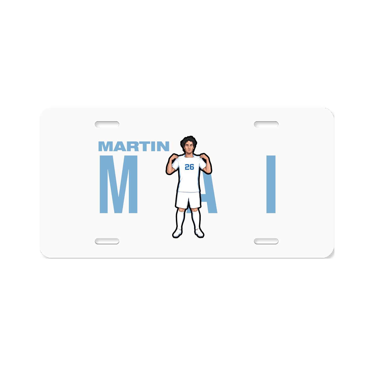 License Plate — Player Name in Classic