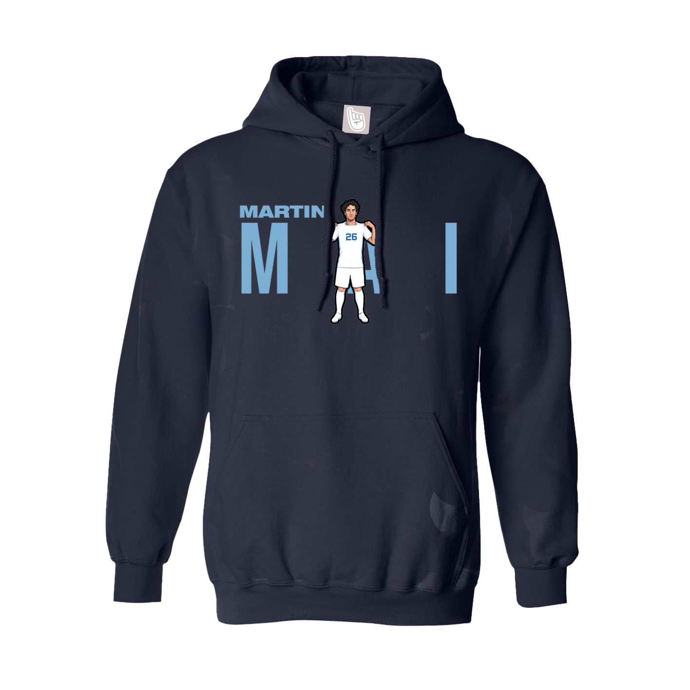 Hoodie — Player Name in Navy