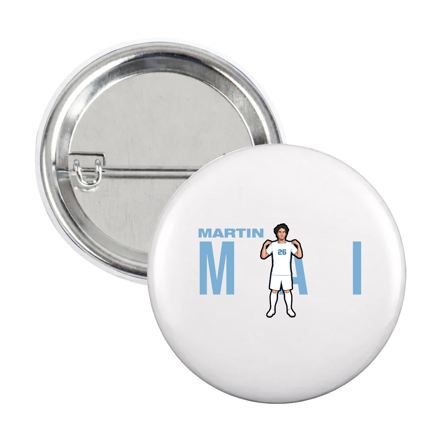 Game Day Button — Player Name in White