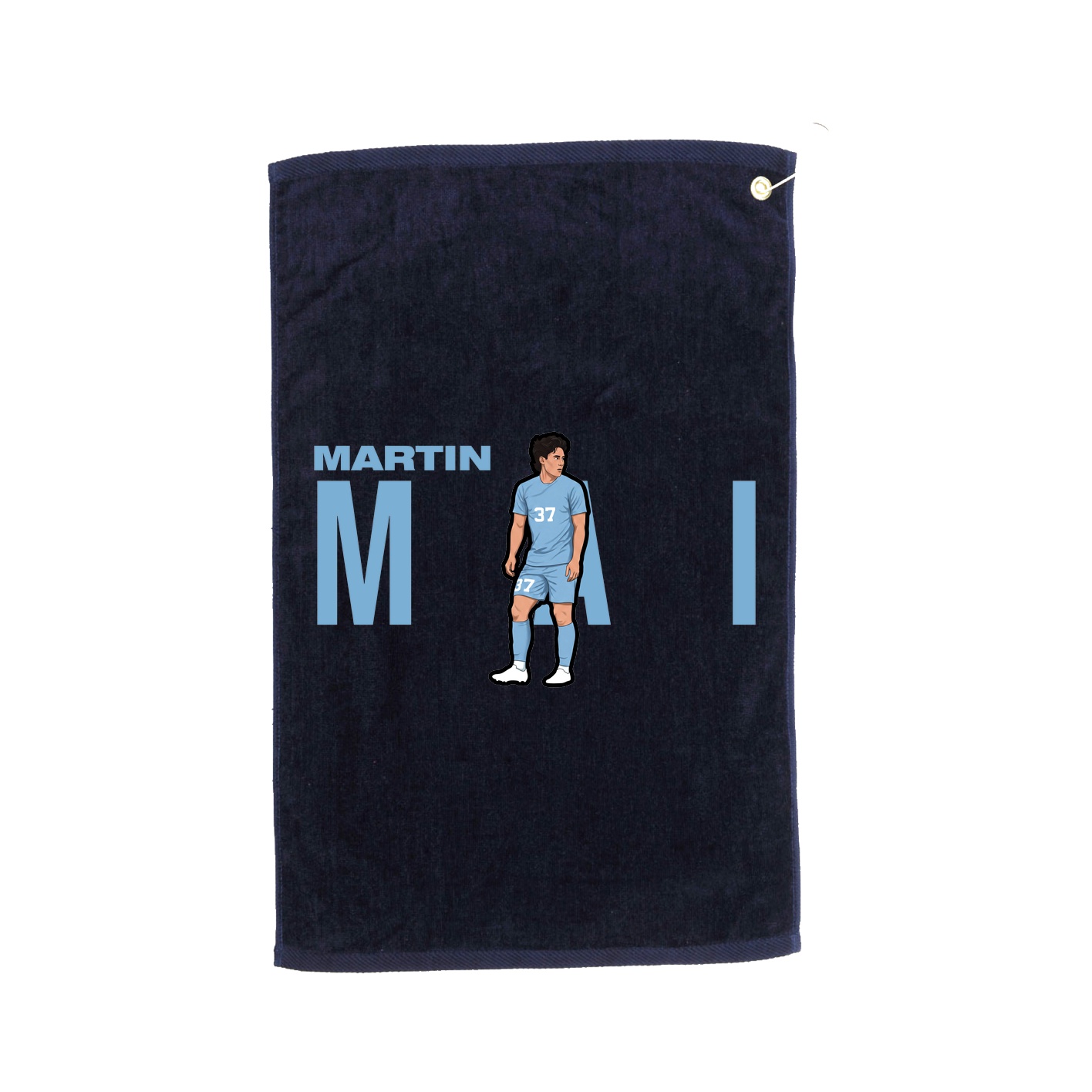 Golf Towel — Player Name in Navy