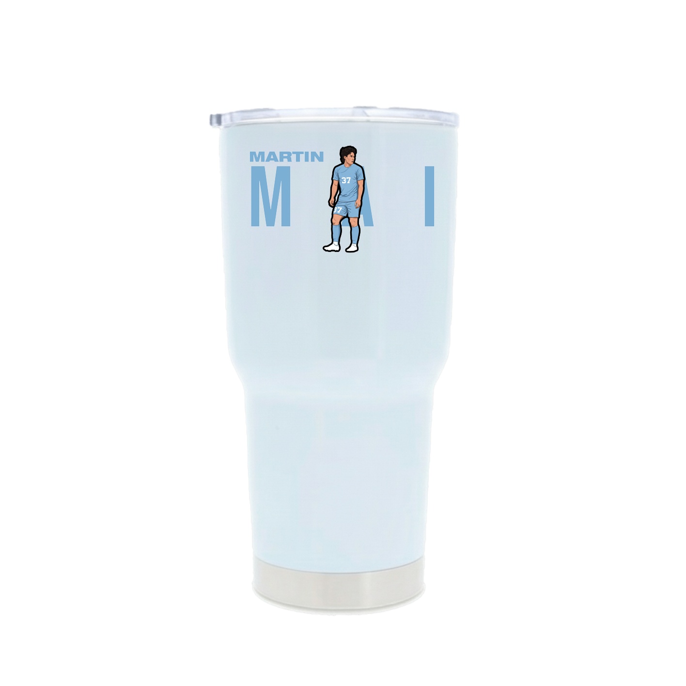 30oz Stainless Steel Tumbler — Player Name in White