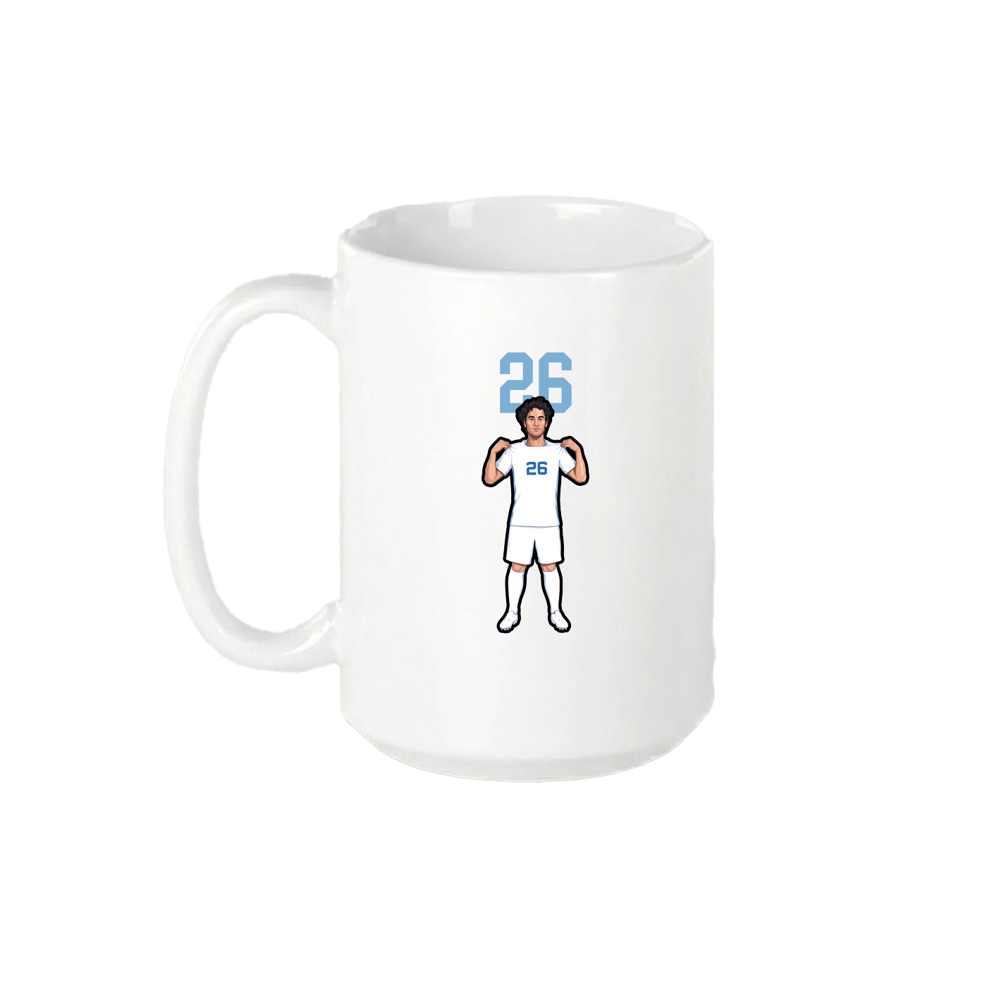 15oz Coffee Mug — Number Top in White