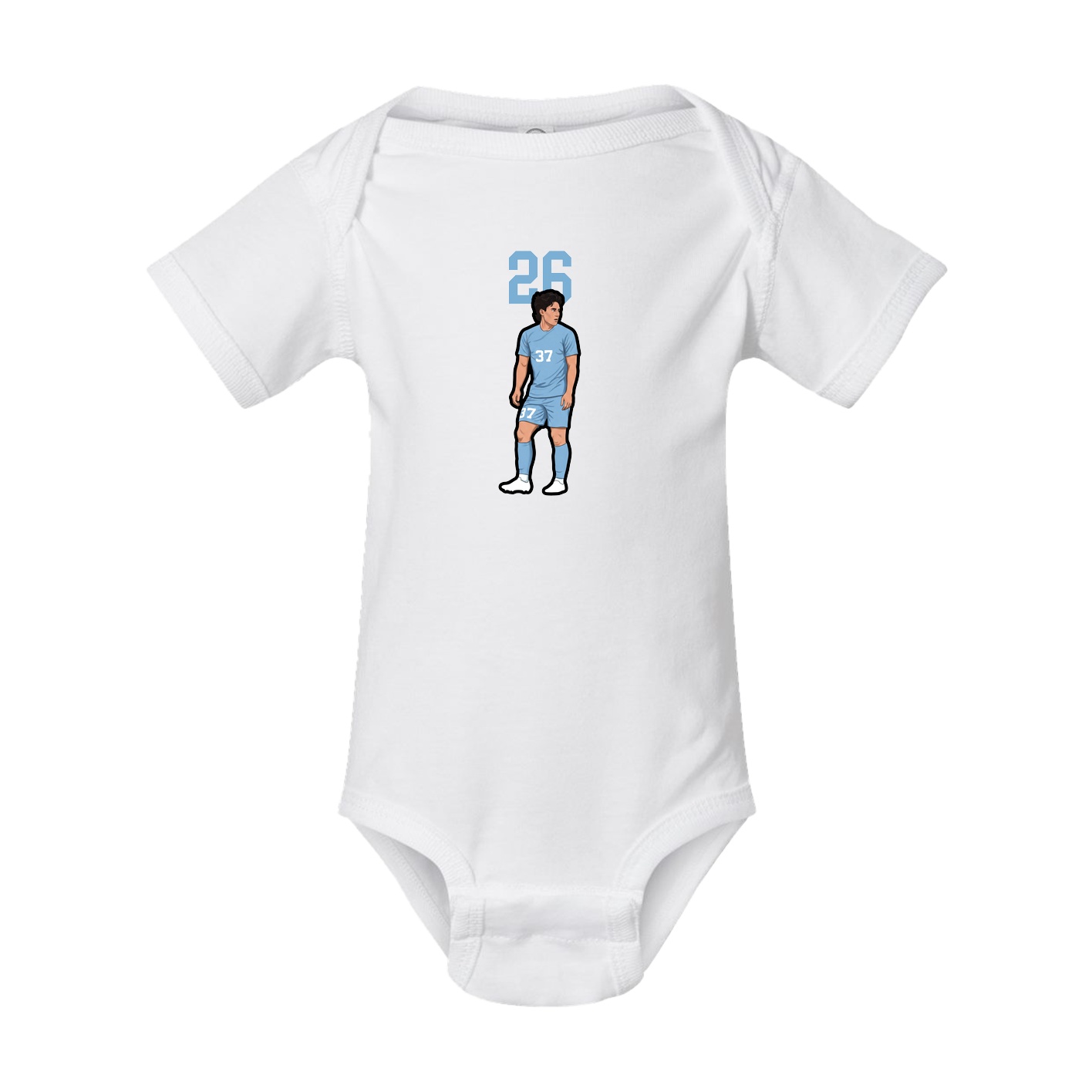 Baby Onesie — Number Top in White