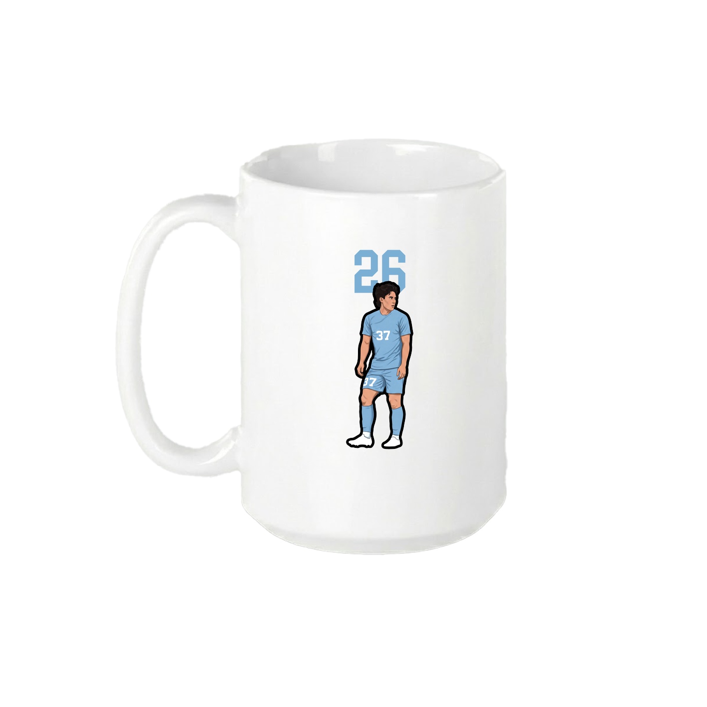 15oz Coffee Mug — Number Top in White