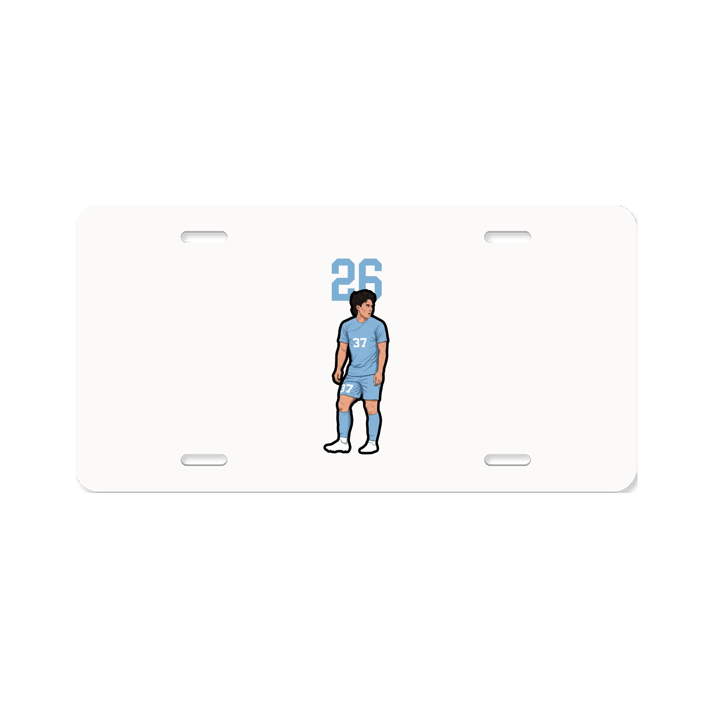 License Plate — Number Top in Classic