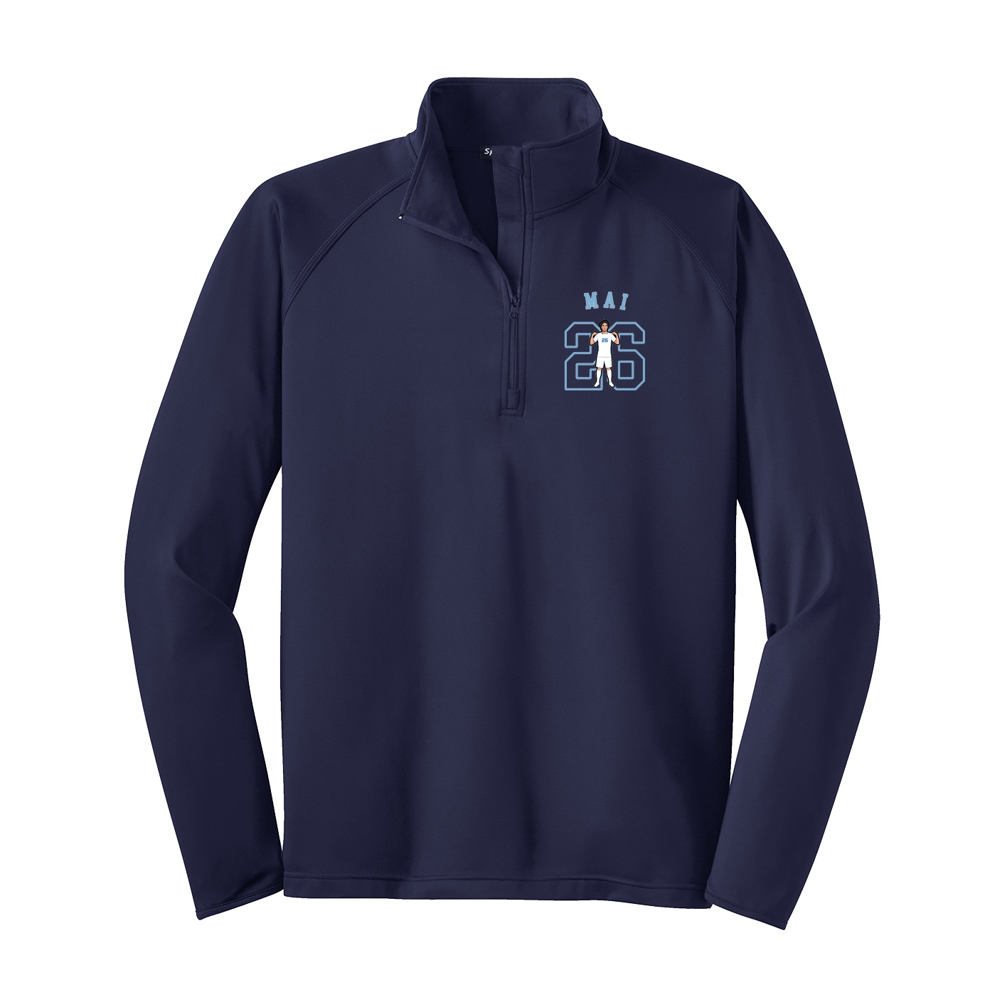 Q-Zip Pullover — Shirsey Arch in Navy