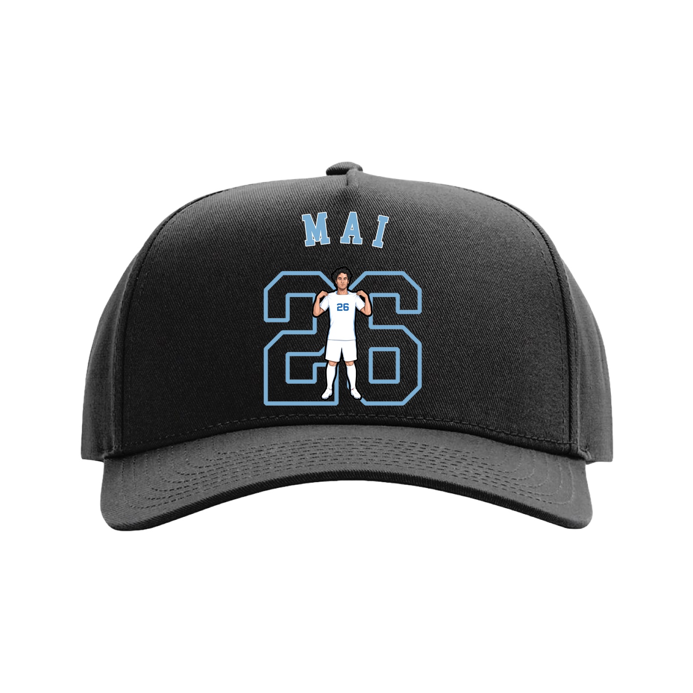 Full Fabric Five-Panel Champ Cap — Shirsey Arch in Black
