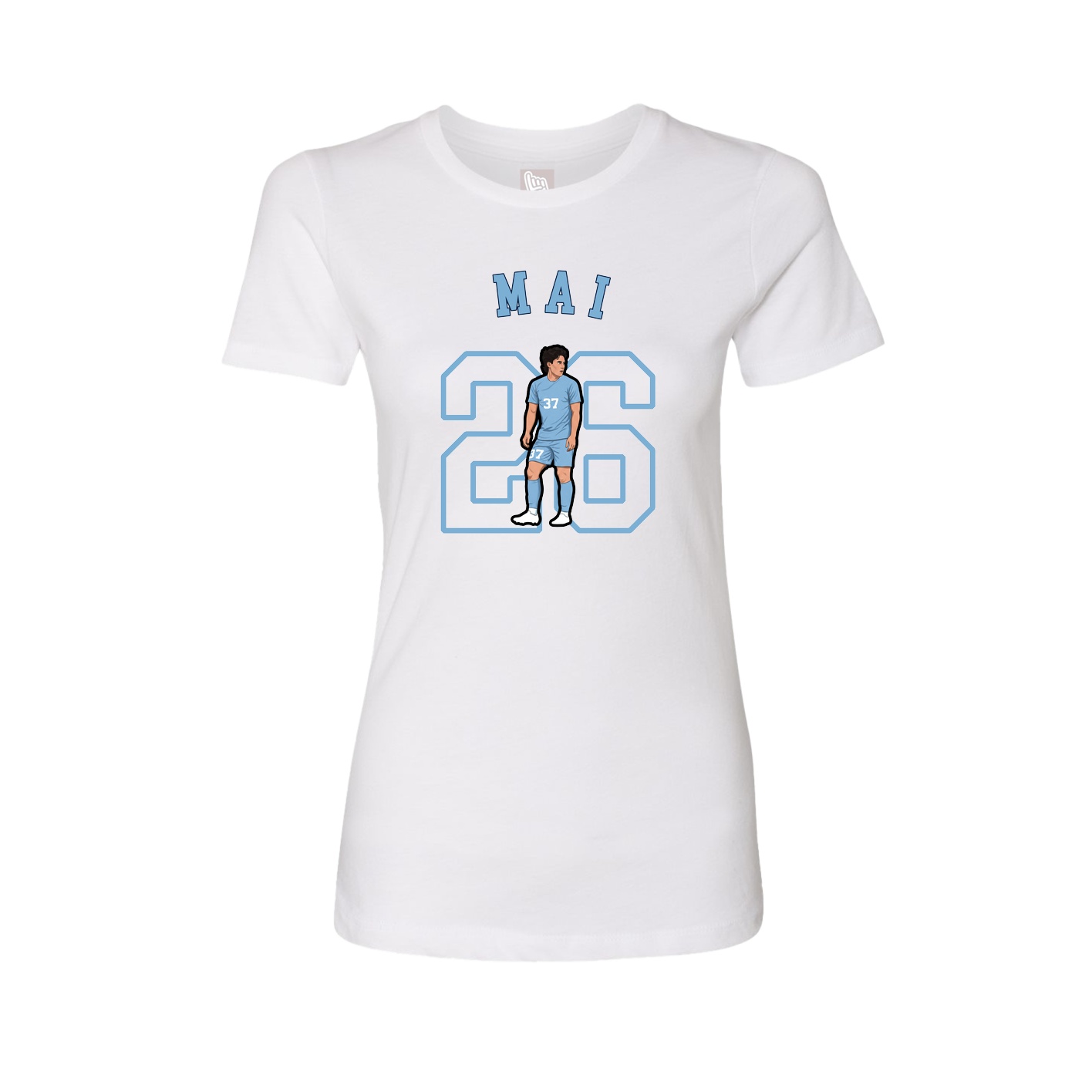 Fitted Women's Tee — Shirsey Arch in White