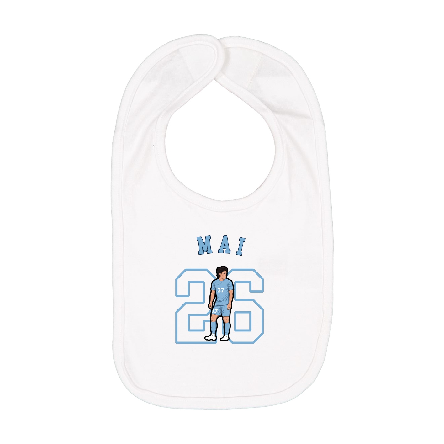 Infant Bib — Shirsey Arch in White