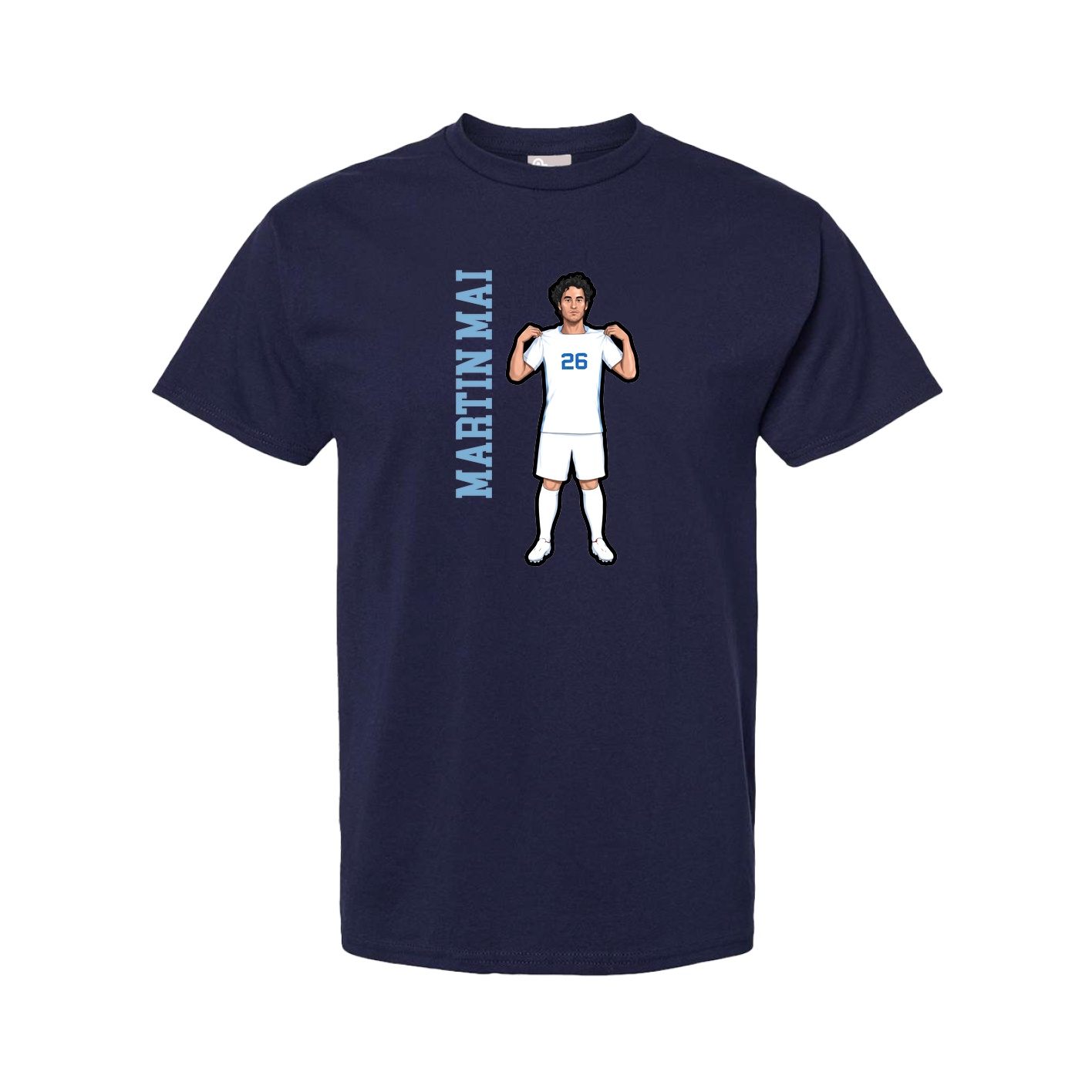 Youth Tee — Name Vertical in Navy