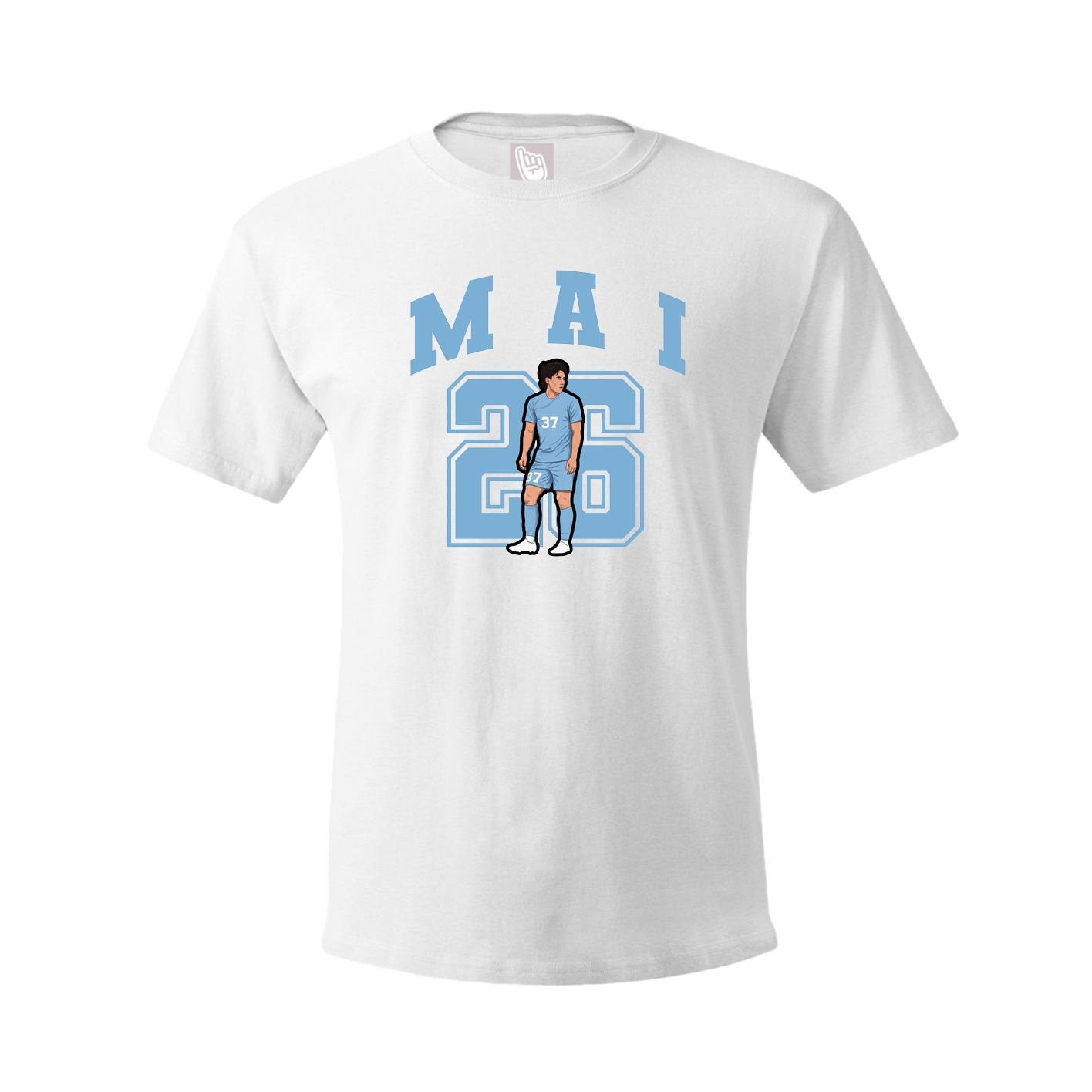 Youth Tee — Number in White