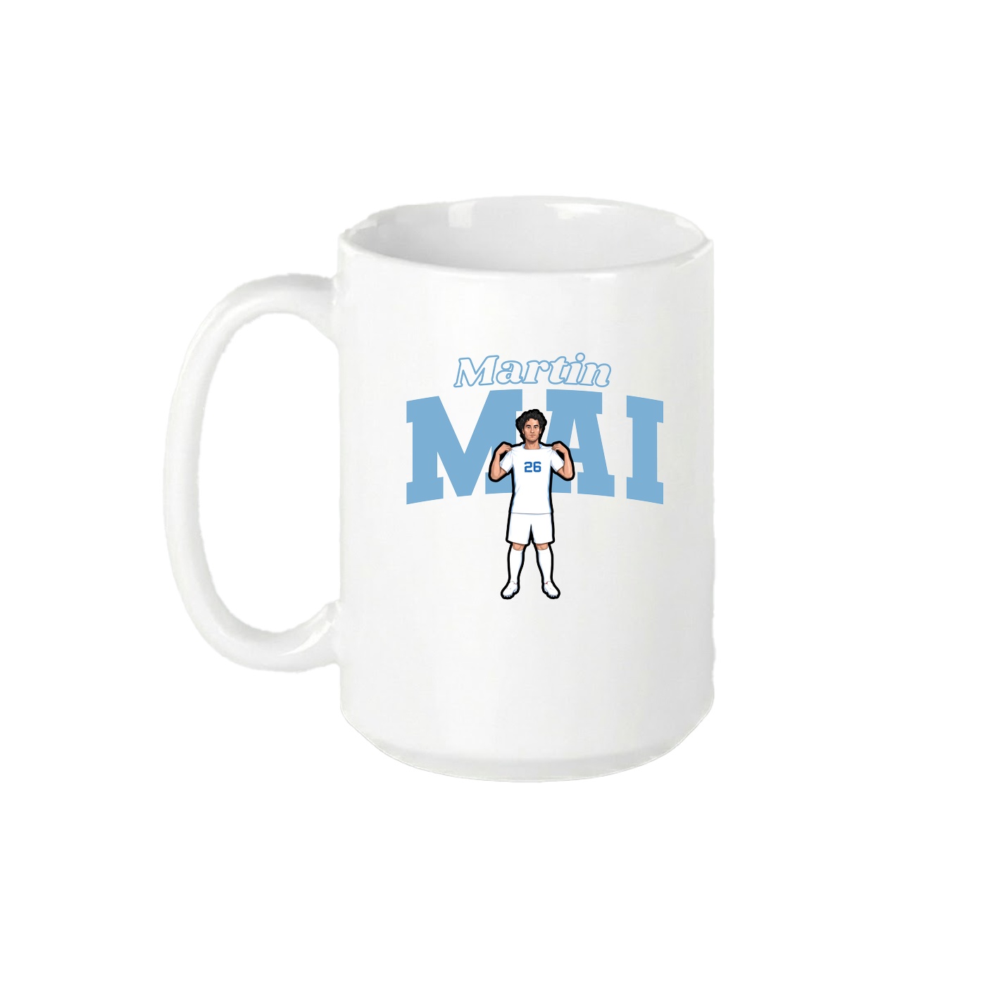 15oz Coffee Mug — Name Arch in White