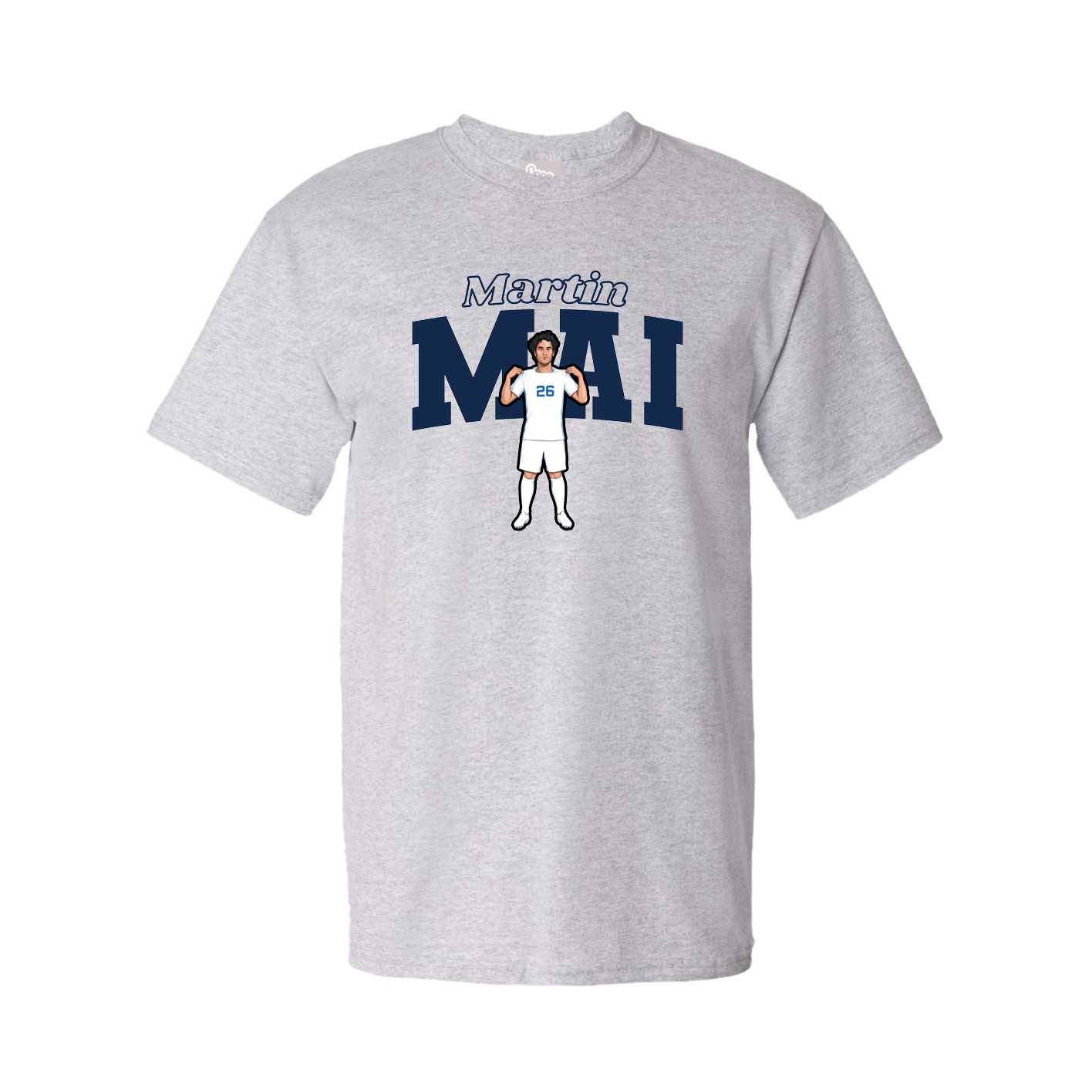 Youth Tee — Name Arch in Grey