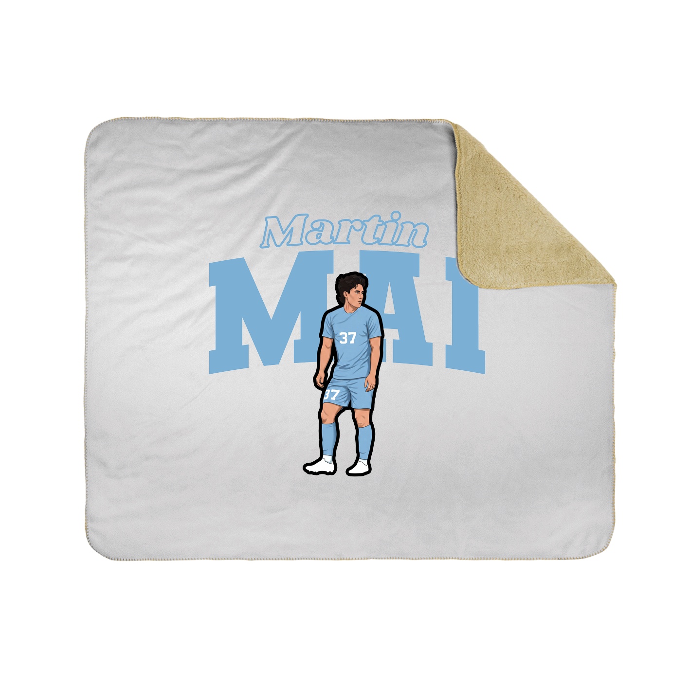 Throw Blanket — Name Arch in White