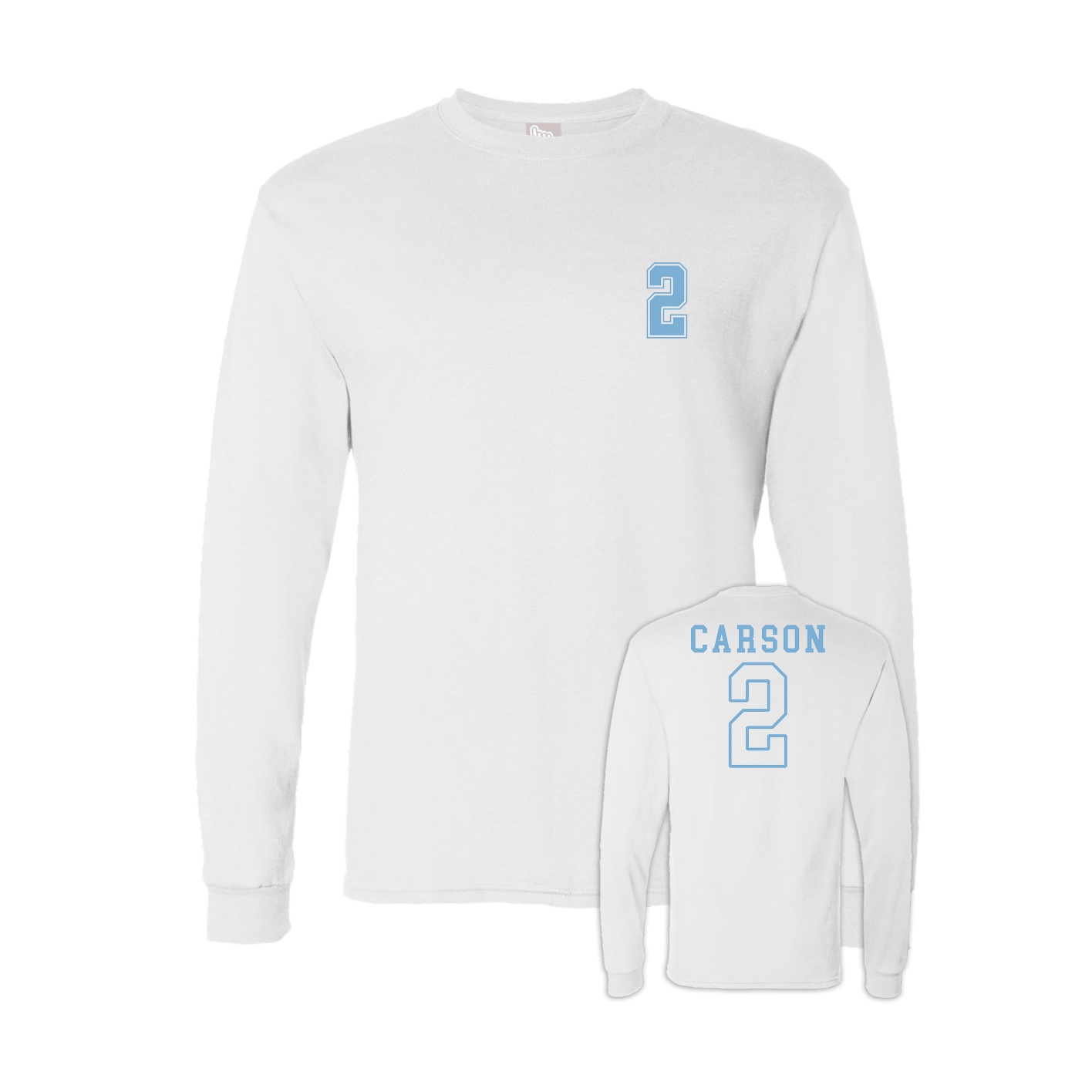 Long Sleeve Tee — Chest Back in White