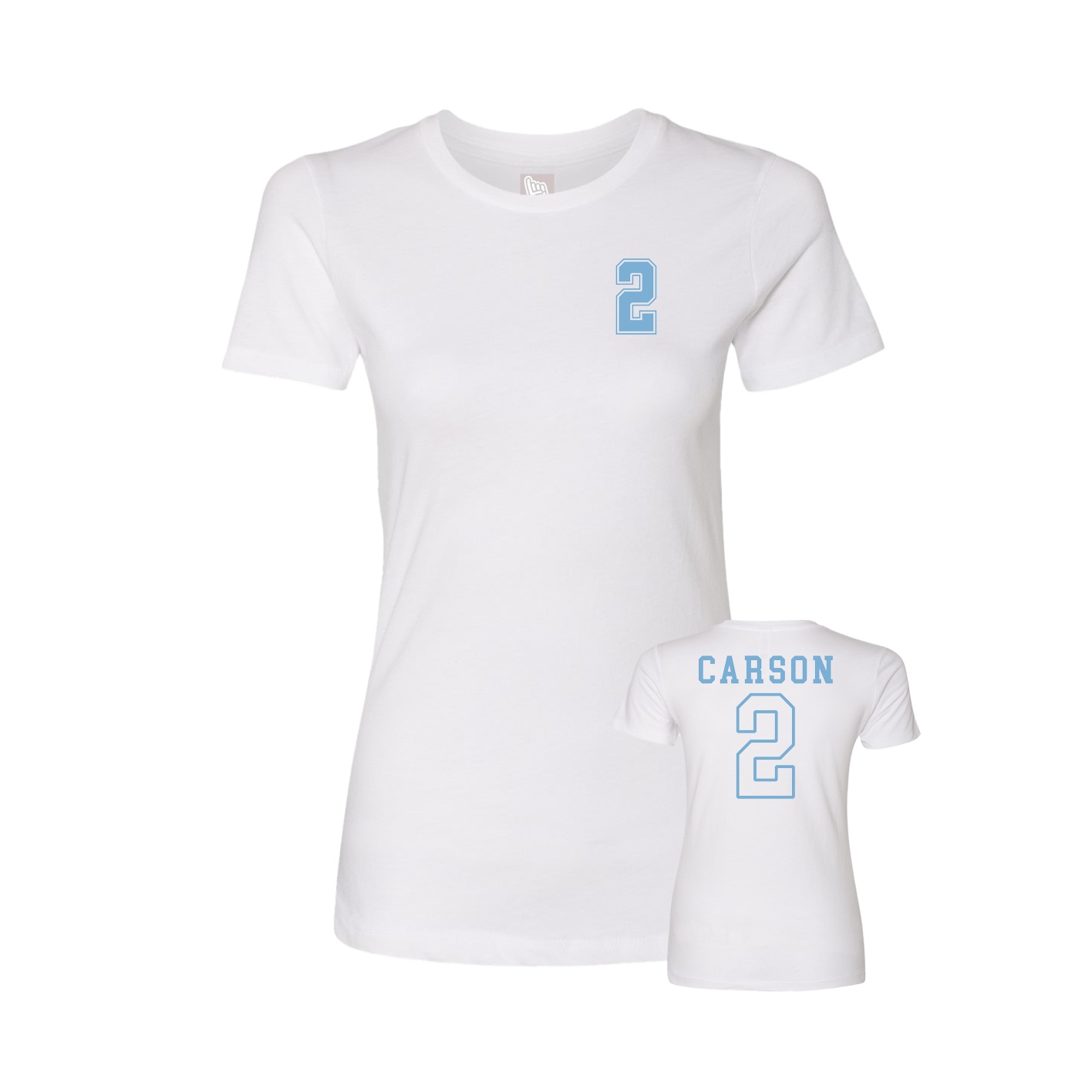 Womens Tee — Chest Back in White