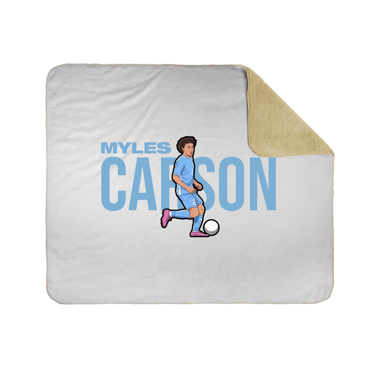 Throw Blanket — Player Name in White