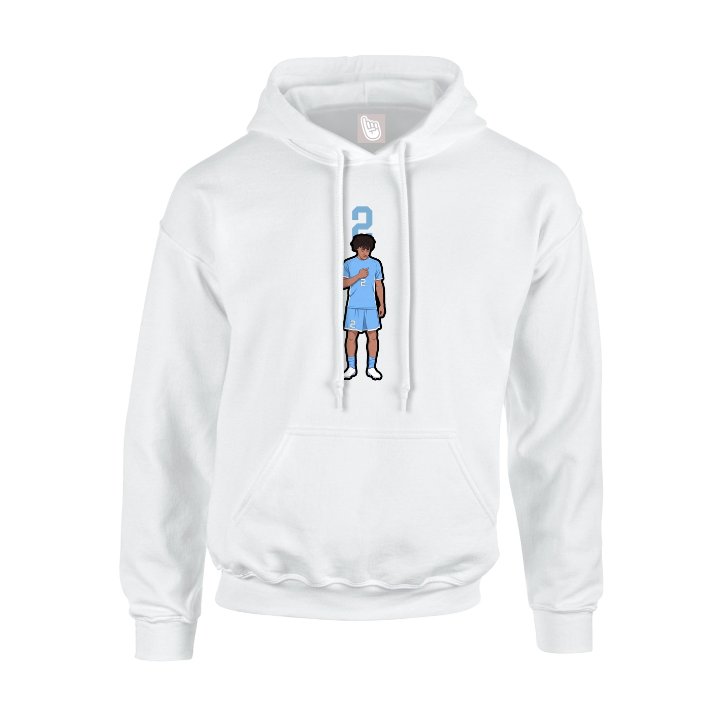 Hoodie — Number Top in White