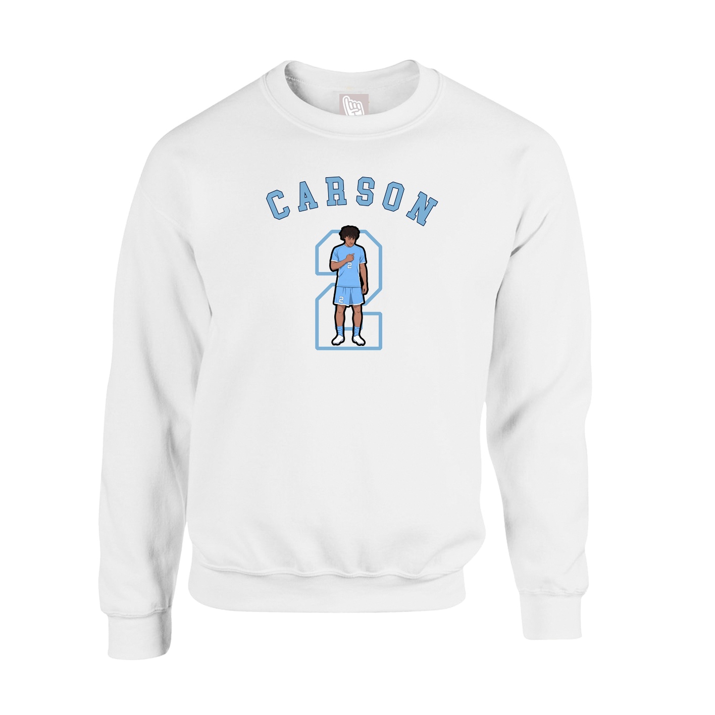 Fleece Crew — Shirsey Arch in White