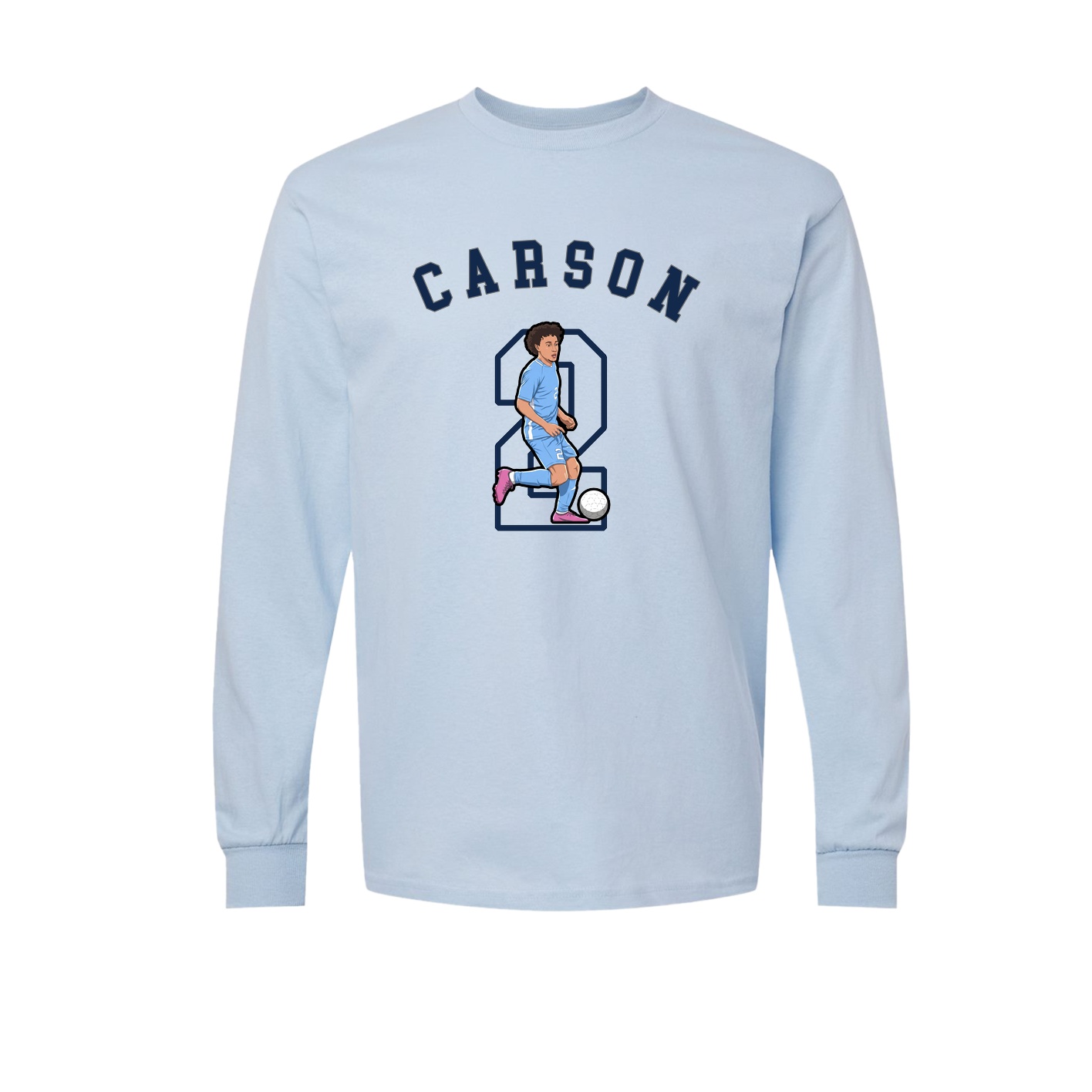Long Sleeve Tee — Shirsey Arch in Light Blue