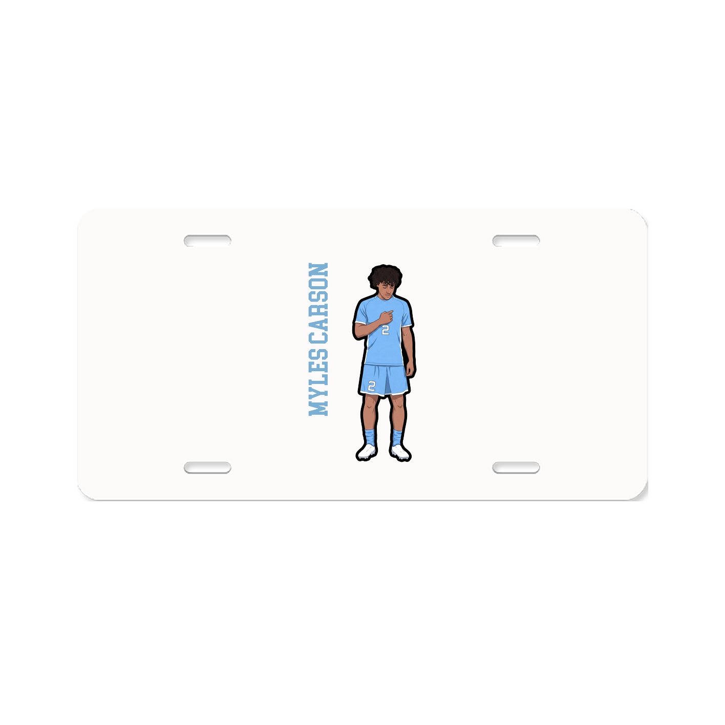 License Plate — Name Vertical in Classic