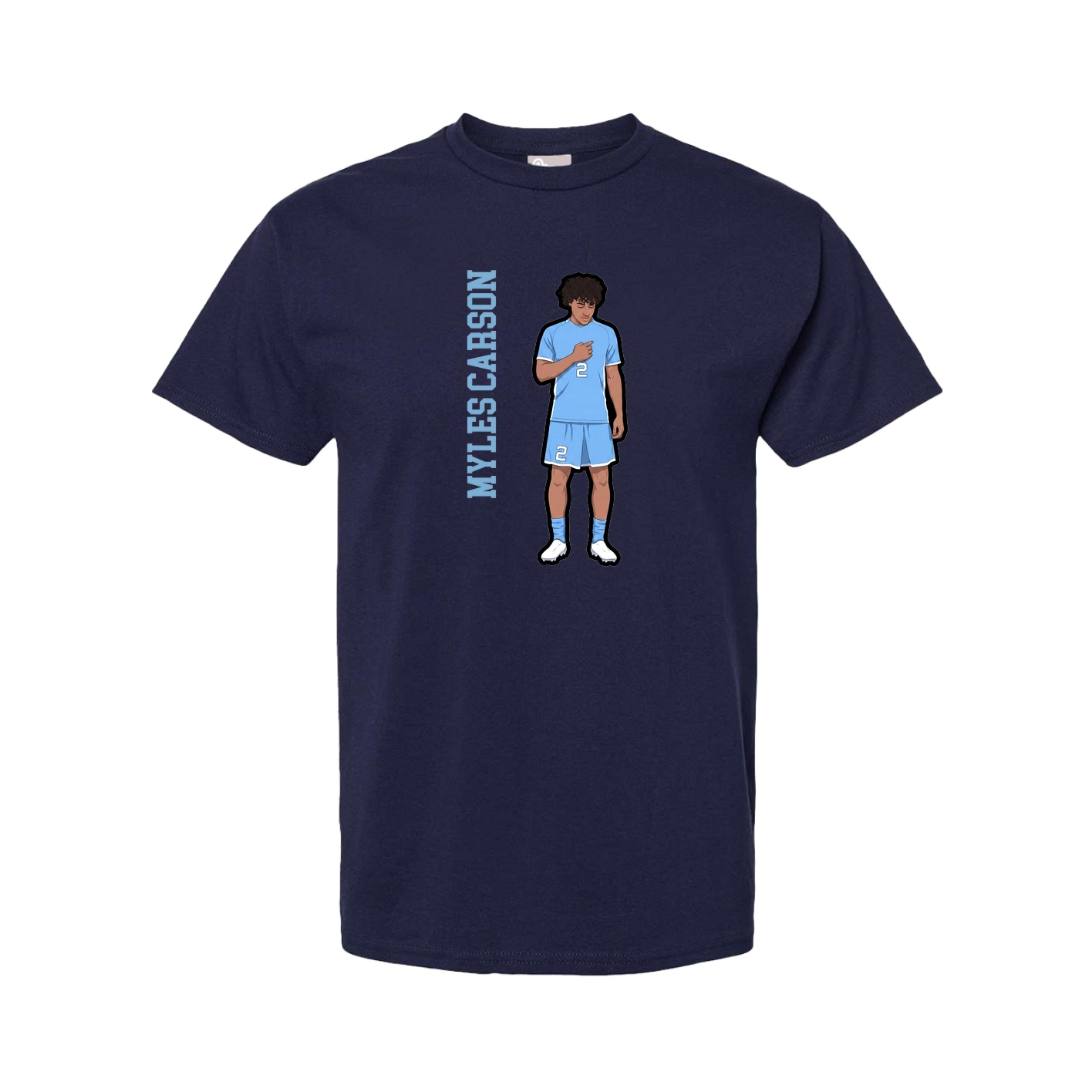 Tee — Name Vertical in Navy