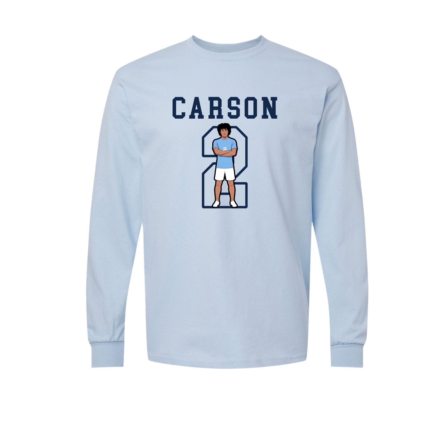 Long Sleeve Tee — Shirsey in Light Blue