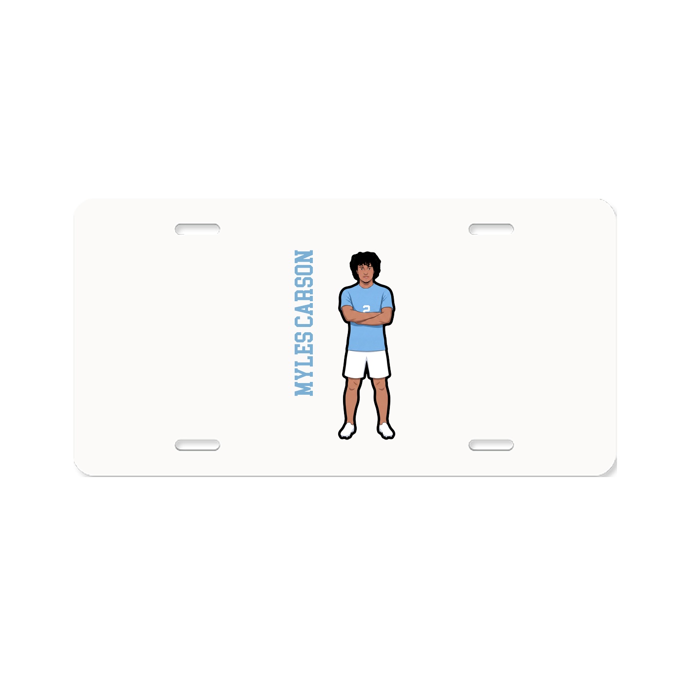 License Plate — Name Vertical in Classic