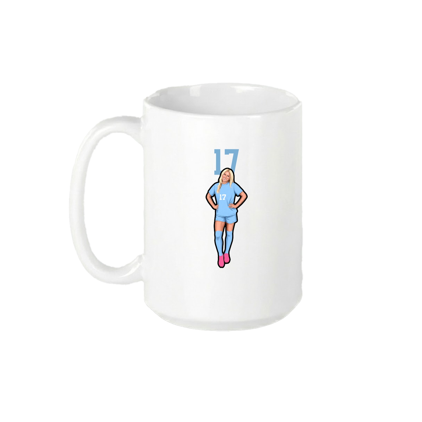 15oz Coffee Mug — Number Top in White
