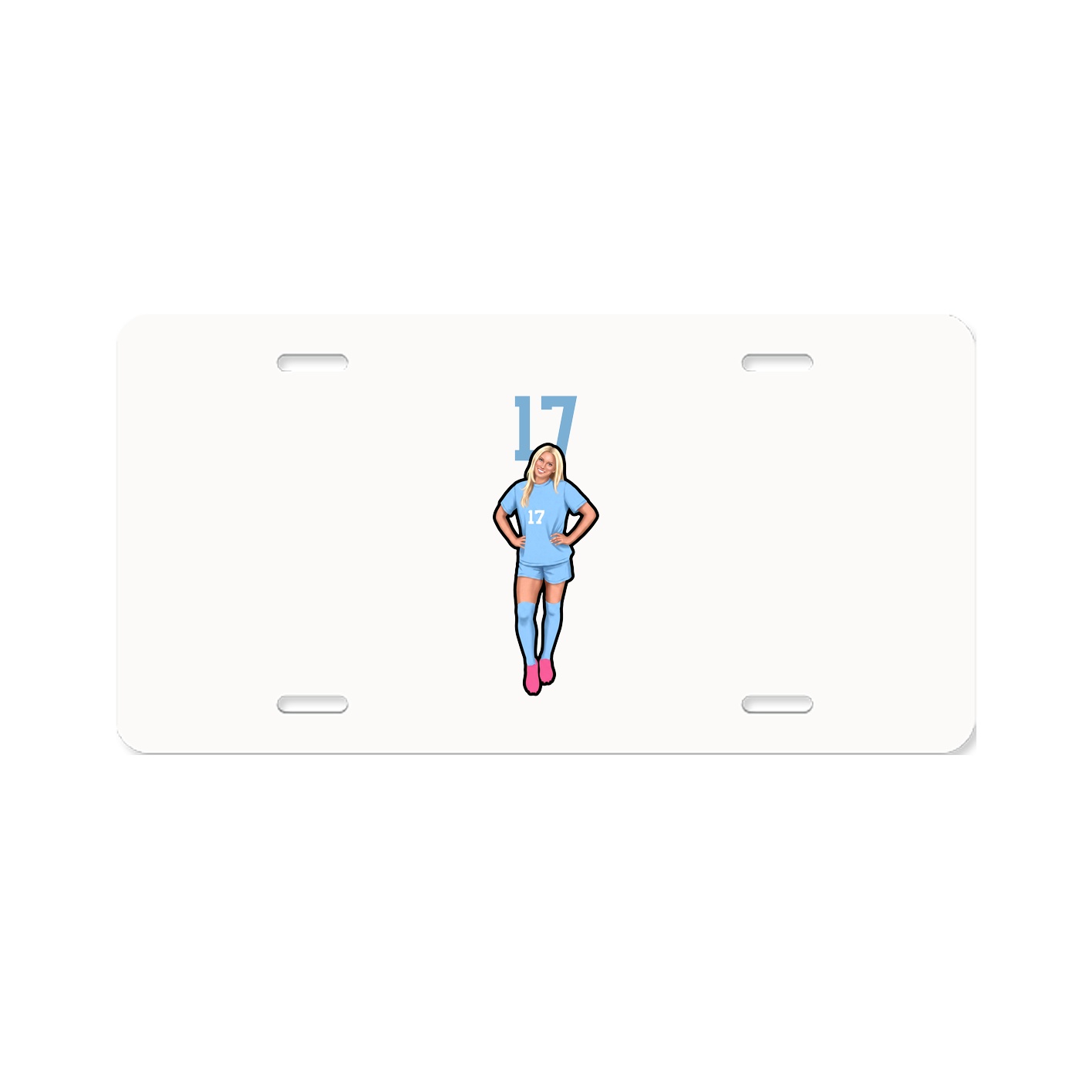 License Plate — Number Top in Classic