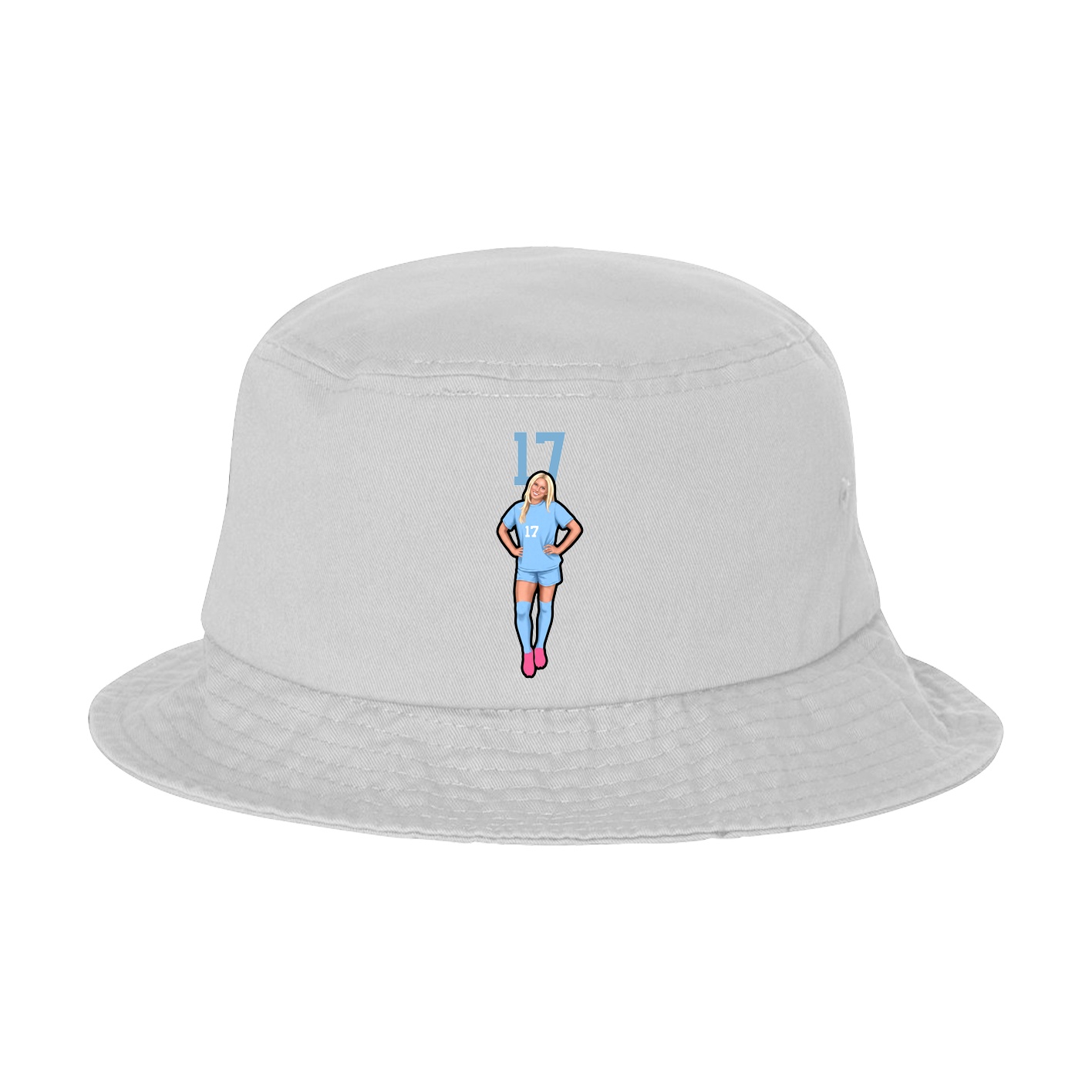 Bucket Cap — Number Top in White