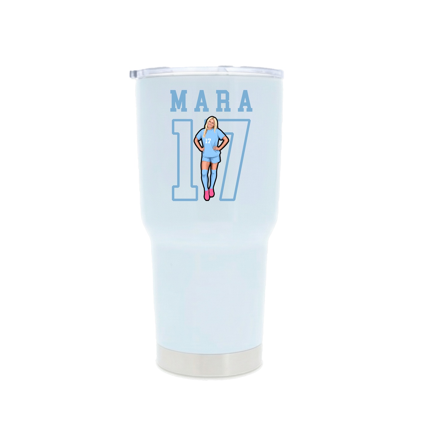 30oz Stainless Steel Tumbler — Shirsey in White