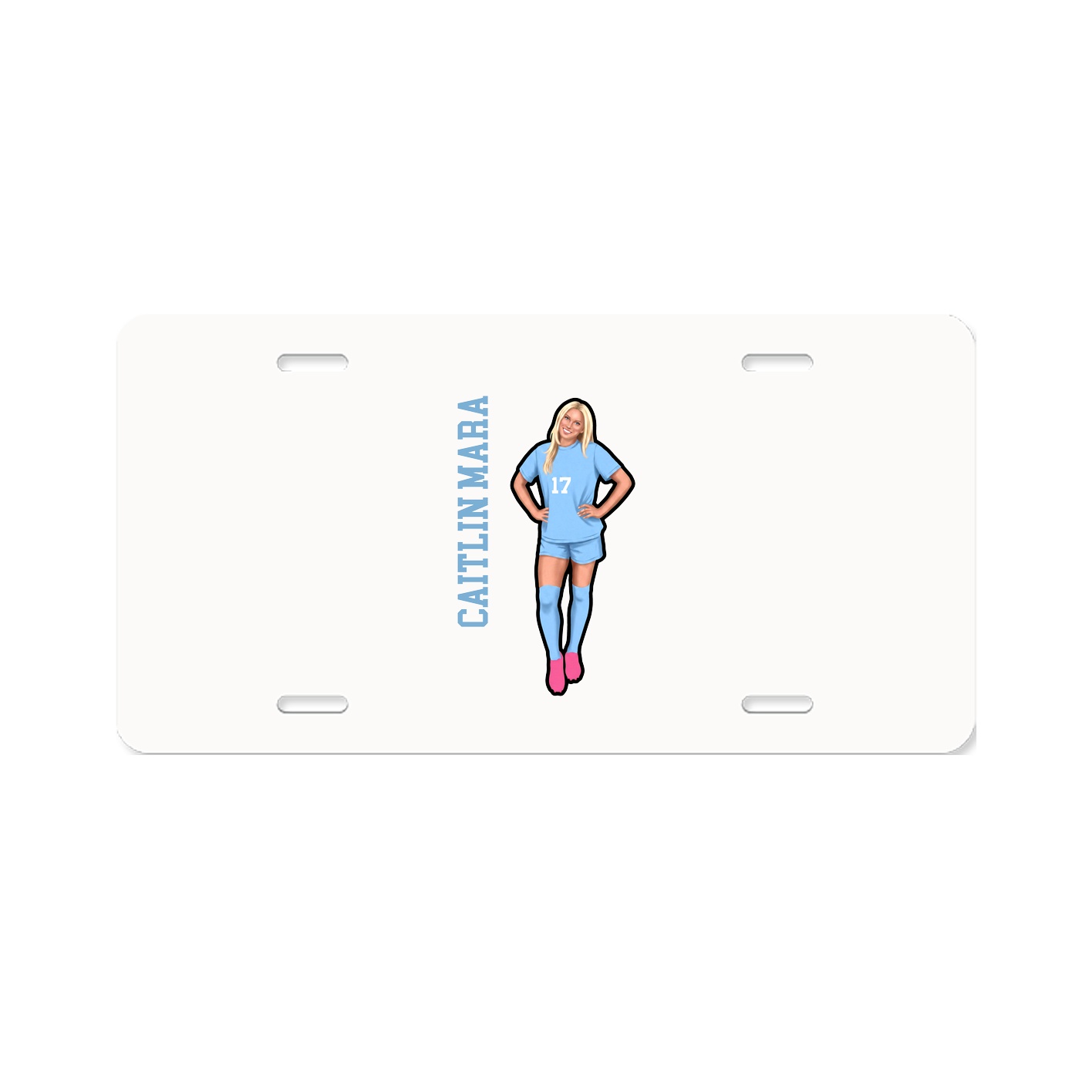 License Plate — Name Vertical in Classic