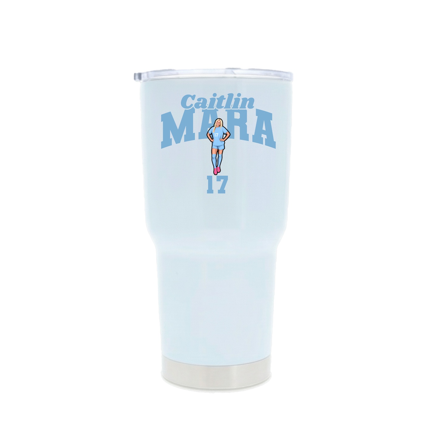 30oz Stainless Steel Tumbler — Signature Arch in White