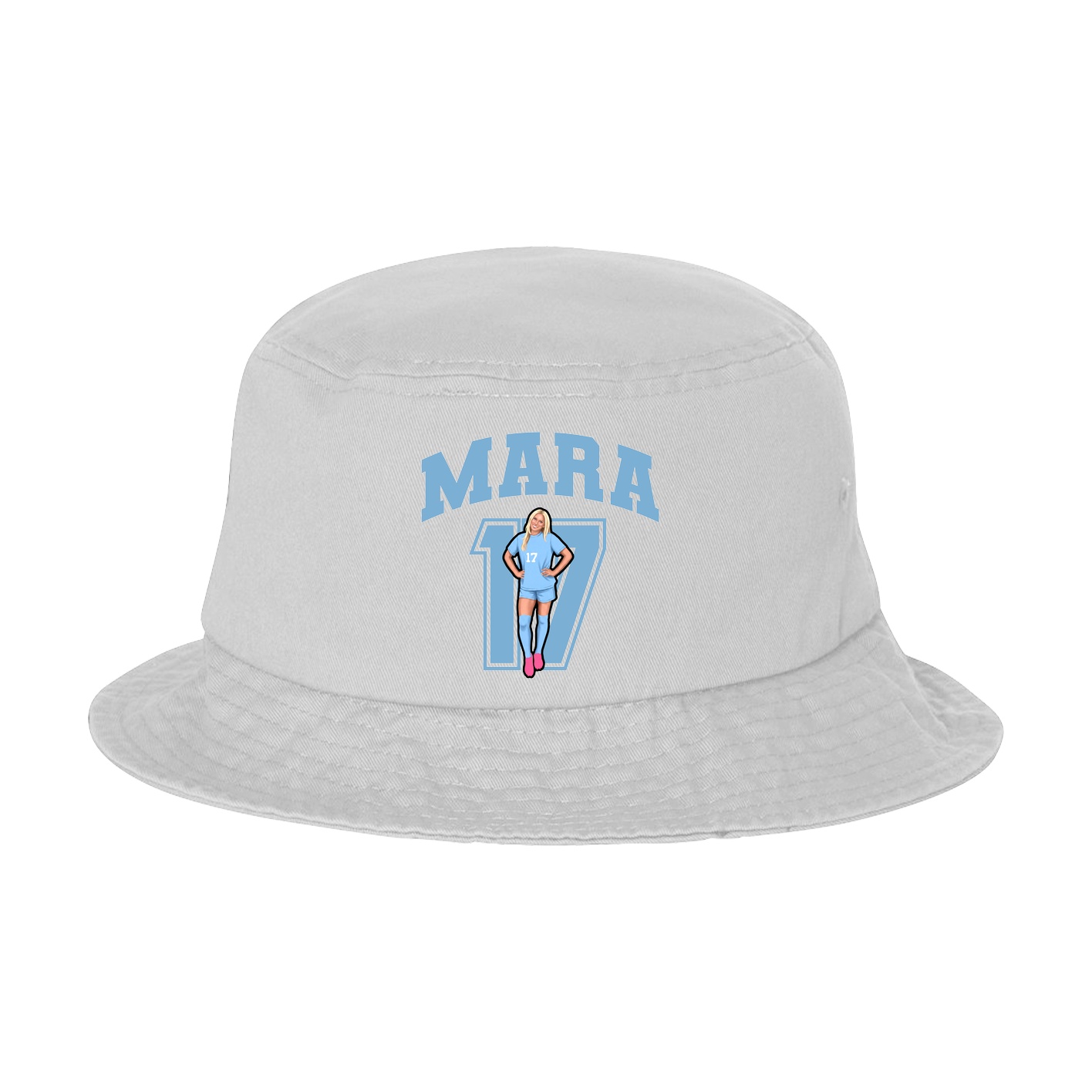 Bucket Cap — Number in White