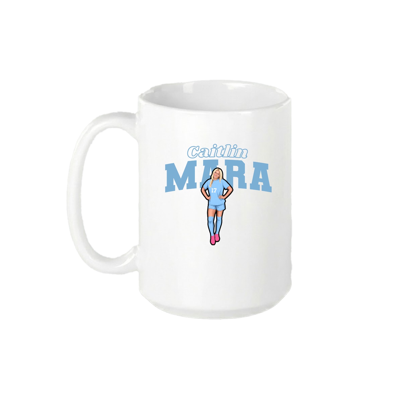 15oz Coffee Mug — Name Arch in White