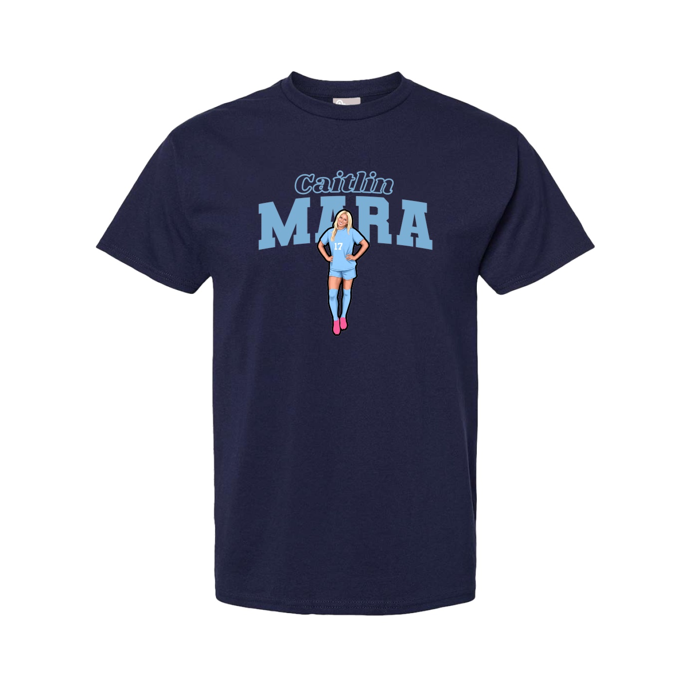 Youth Tee — Name Arch in Navy