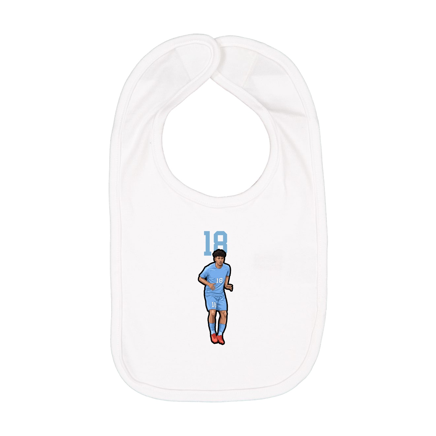 Infant Bib — Number Top in White