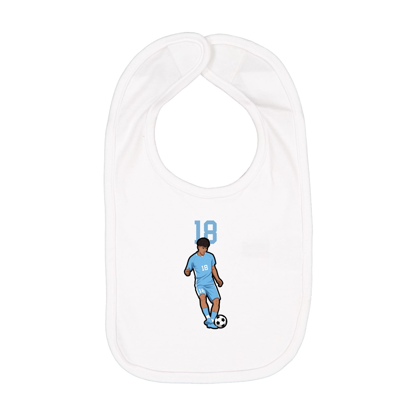 Infant Bib — Number Top in White