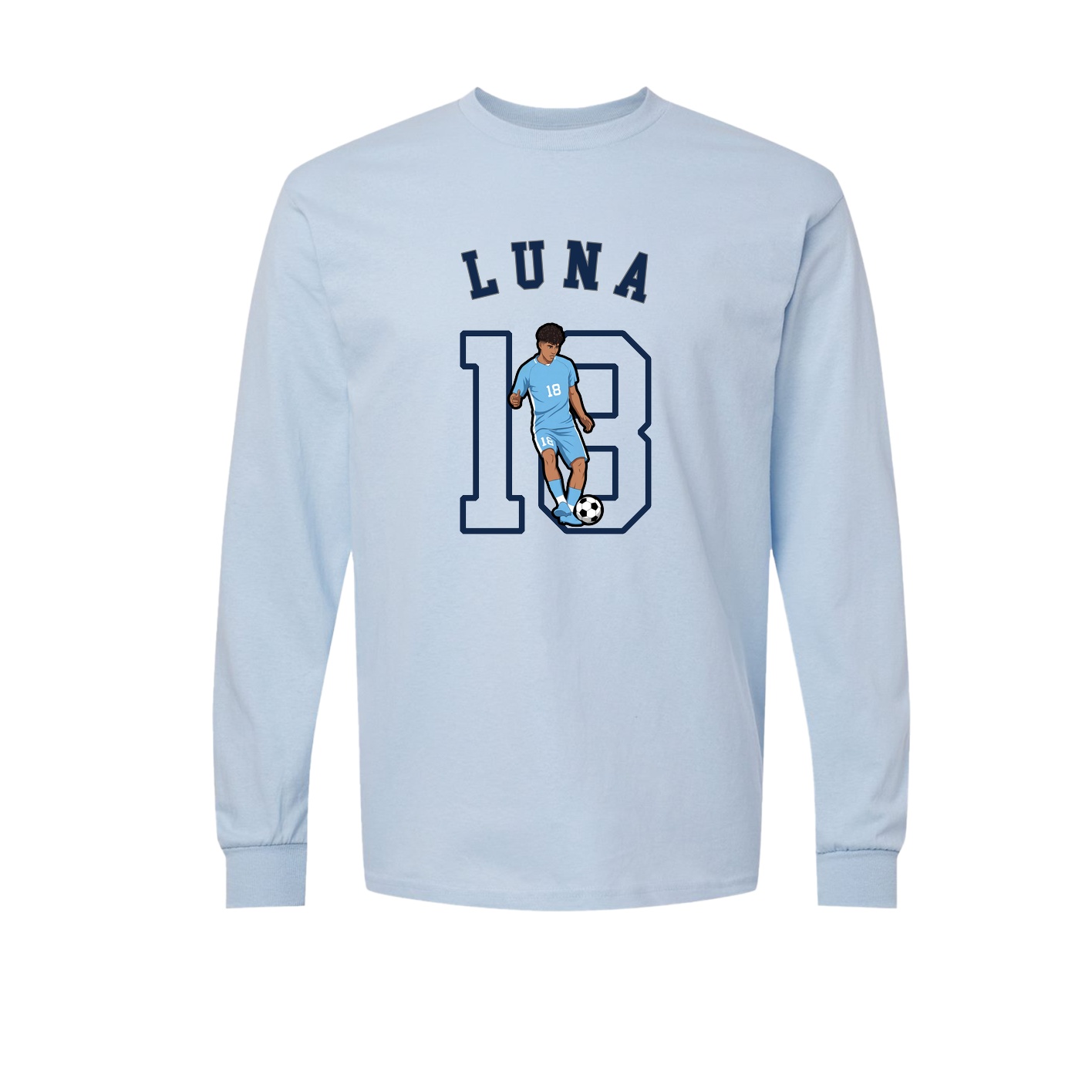 Long Sleeve Tee — Shirsey Arch in Light Blue