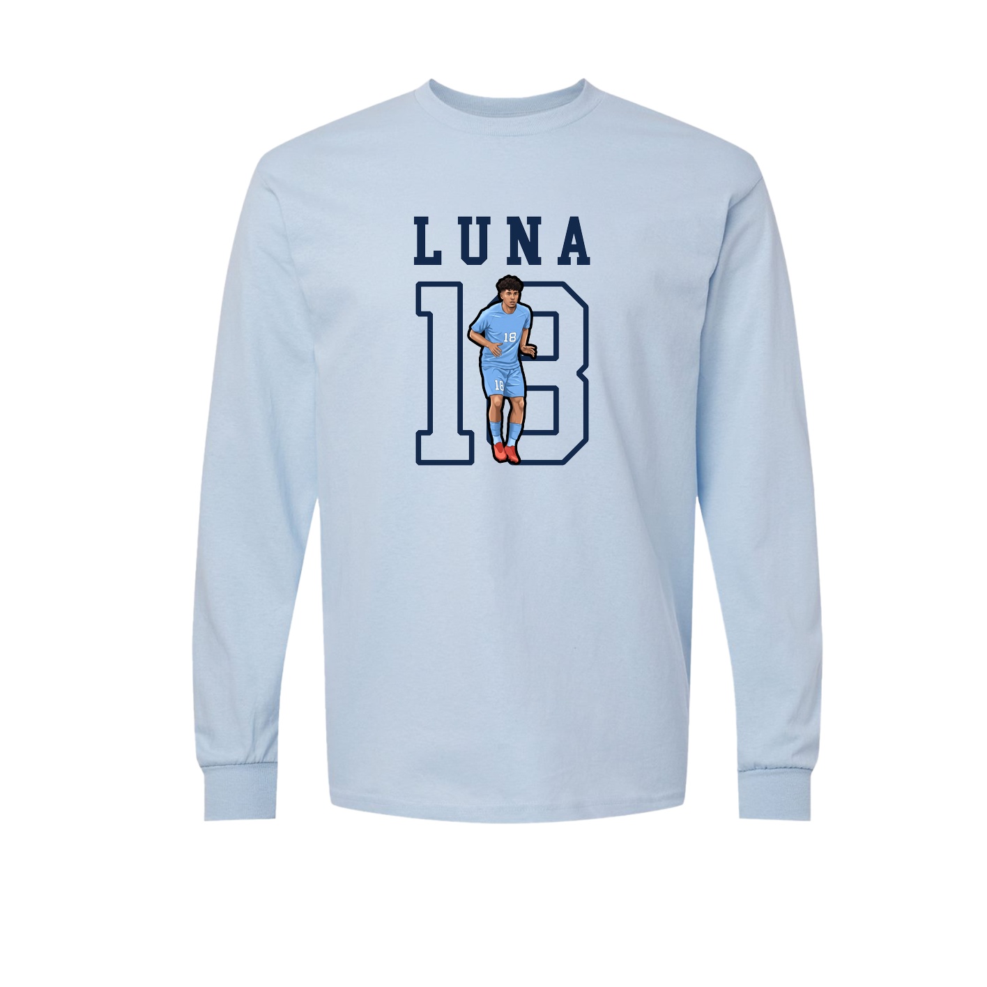 Long Sleeve Tee — Shirsey in Light Blue