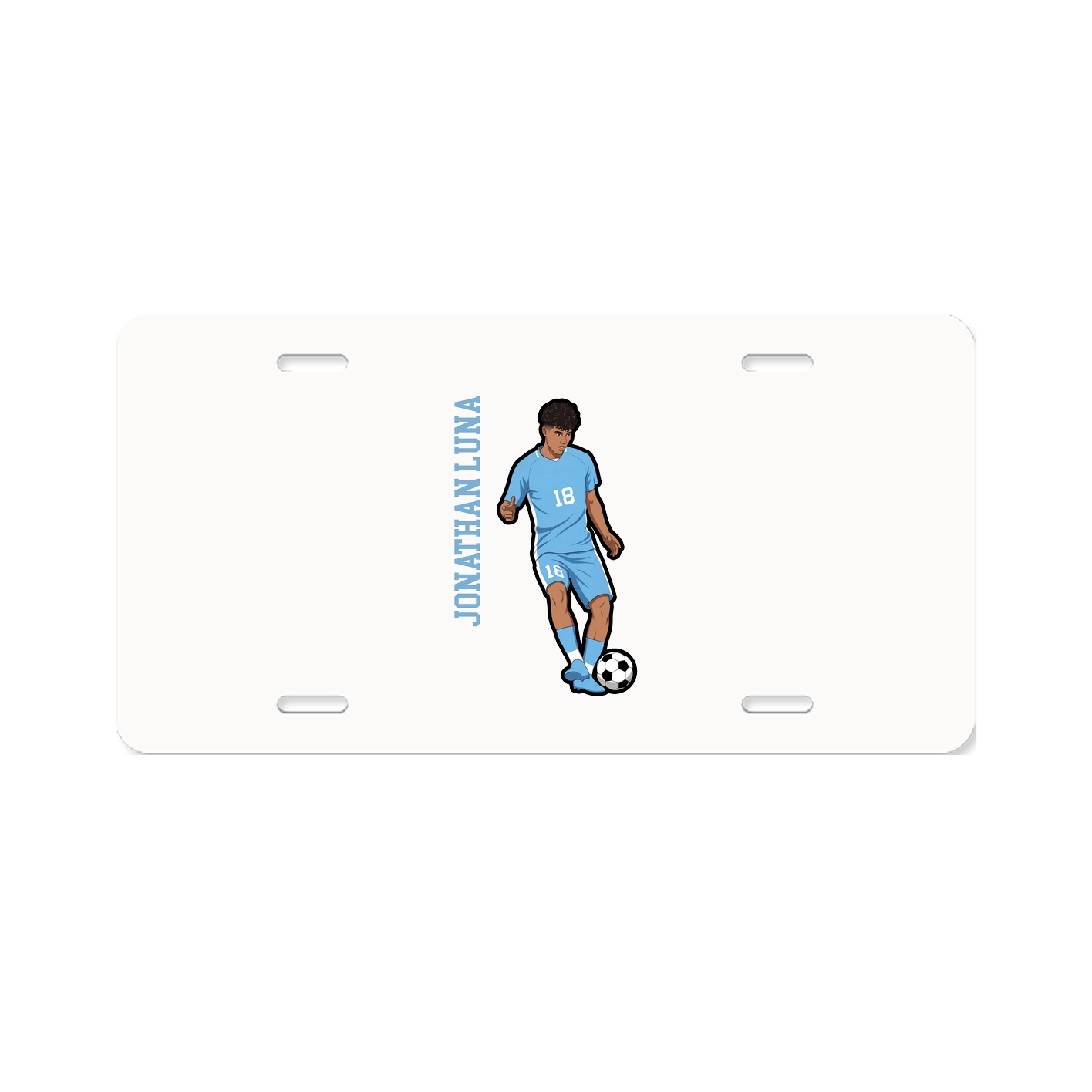 License Plate — Name Vertical in Classic