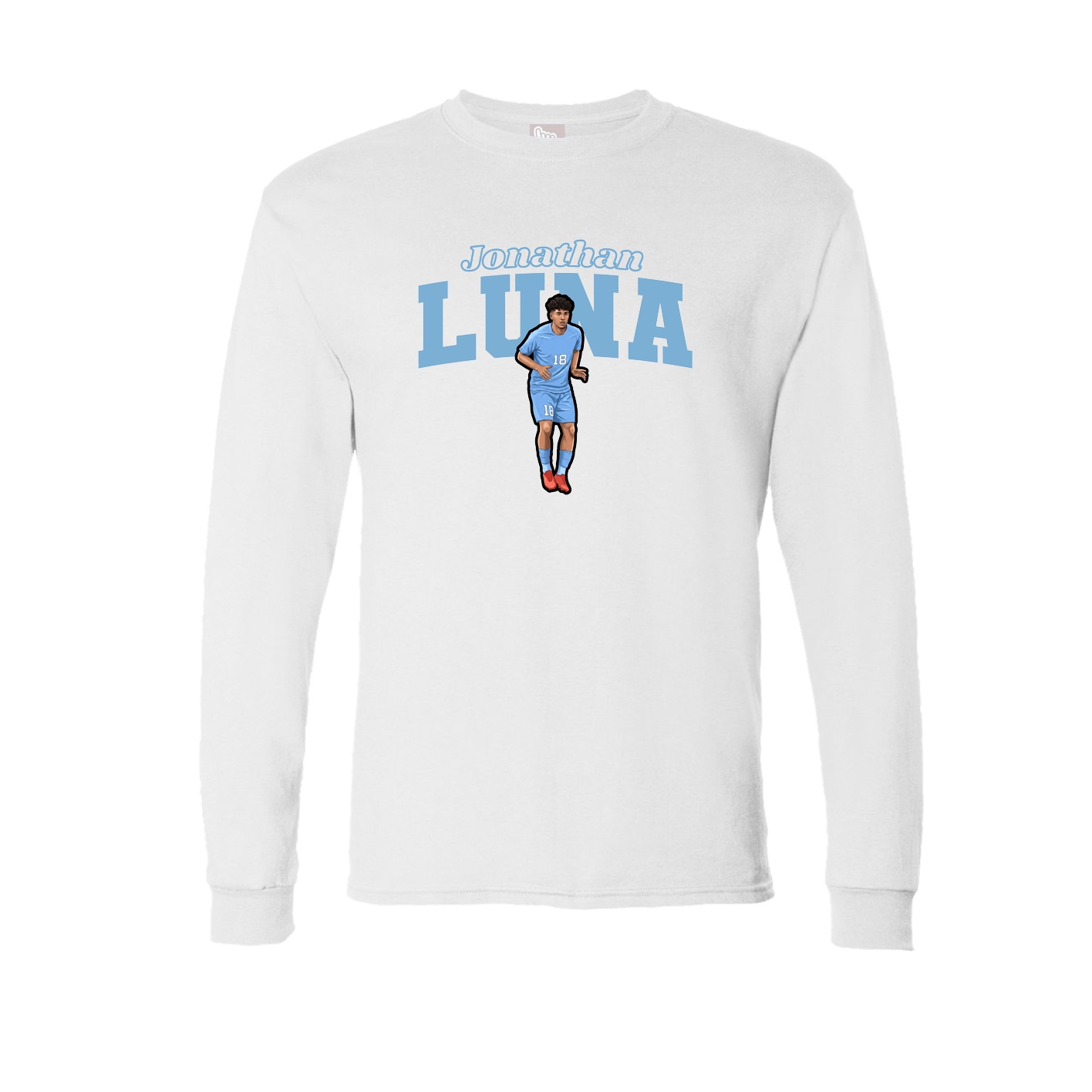 Long Sleeve Tee — Name Arch in White