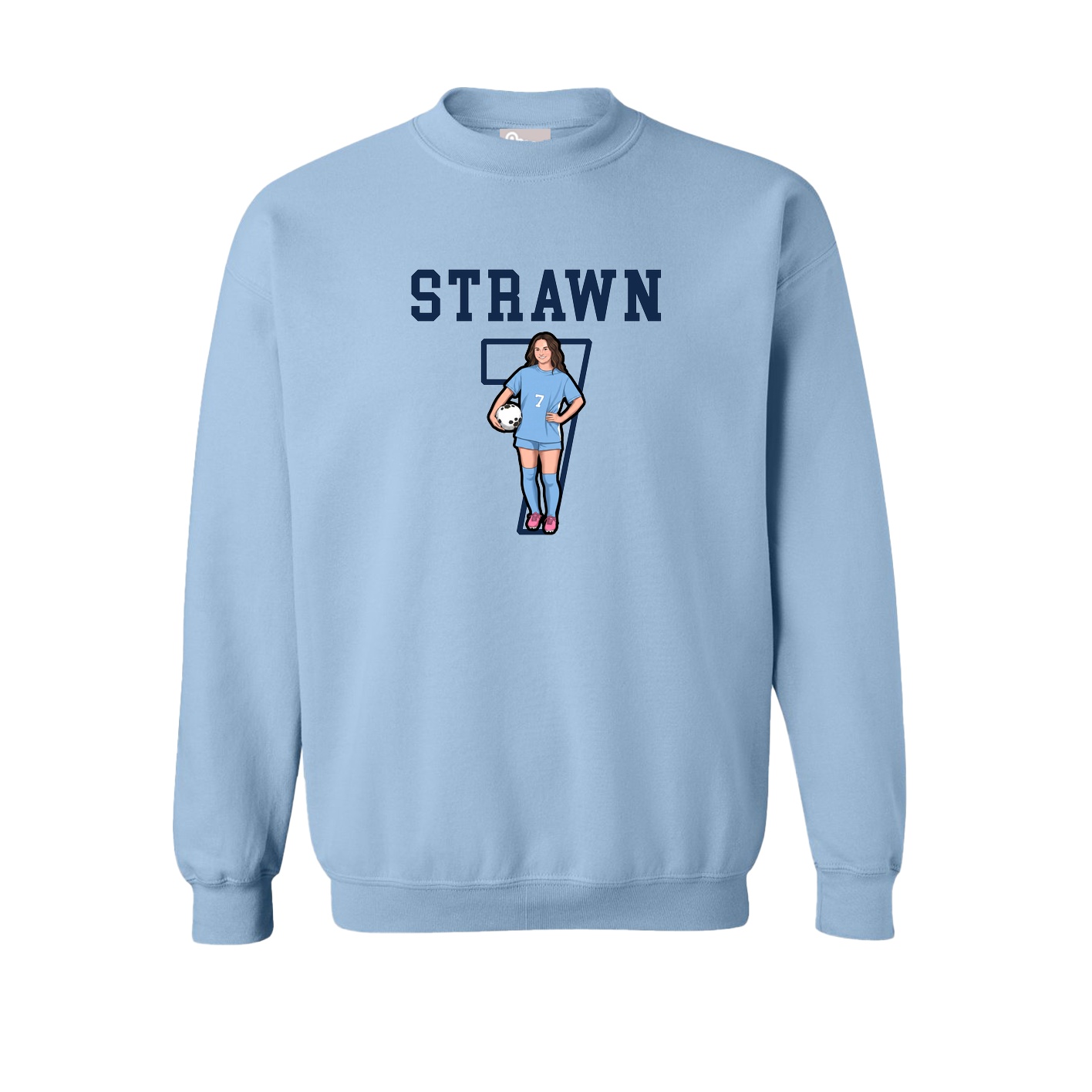 Fleece Crew — Shirsey in Light Blue