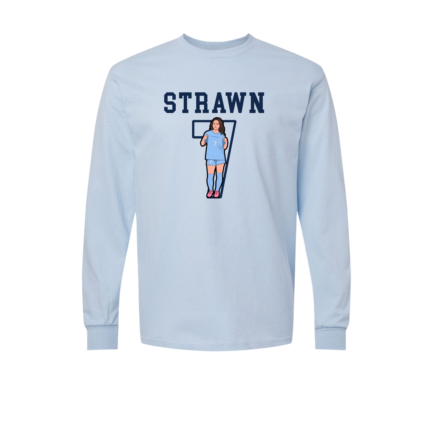 Long Sleeve Tee — Shirsey in Light Blue