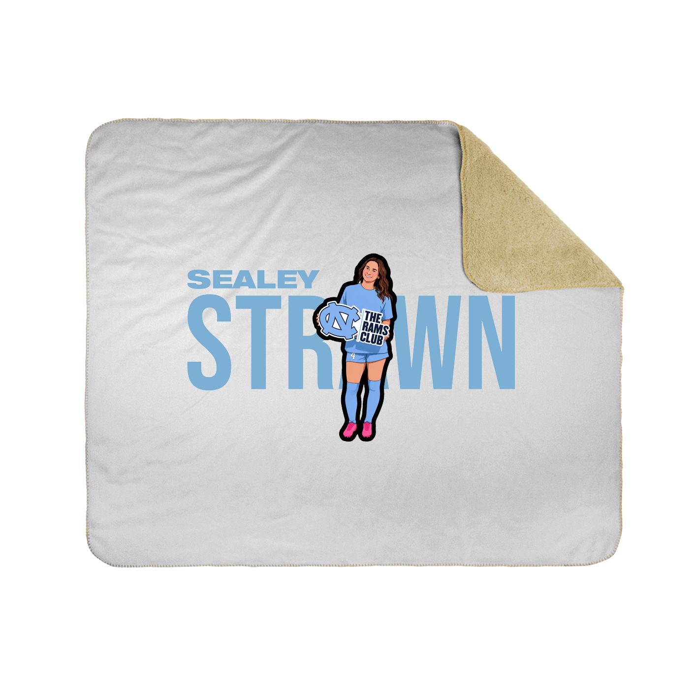 Throw Blanket — Player Name in White