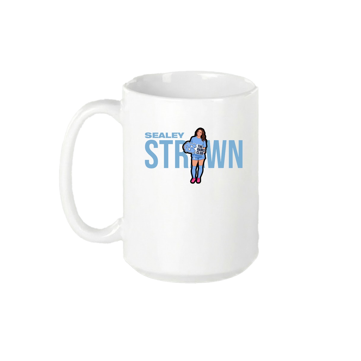 15oz Coffee Mug — Player Name in White